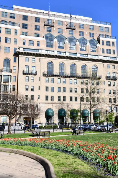 Washington Apr Farragut Square Washington Como Visto Abril 2021 — Fotografia de Stock