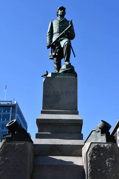 Washington Apr Admiral David Farragut Statue Farragut Square Washington 2021 — 스톡 사진