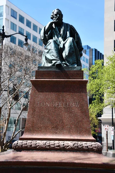 Washington April Henry Wadsworth Longfellow Memorial Washington Aufgenommen April 2021 — Stockfoto