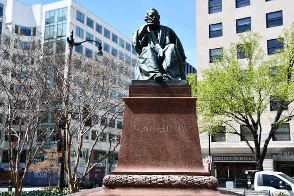 Washington April Henry Wadsworth Longfellow Memorial Washington Aufgenommen April 2021 — Stockfoto