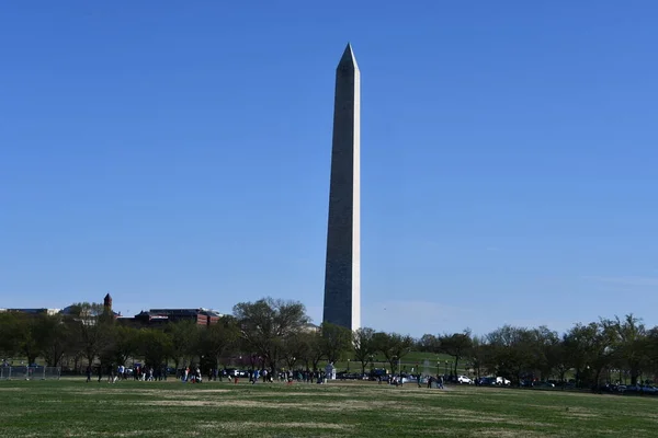 Washington Apr Μνημείο Ουάσιγκτον Στην Ουάσιγκτον Όπως Φαίνεται Στις Απριλίου — Φωτογραφία Αρχείου