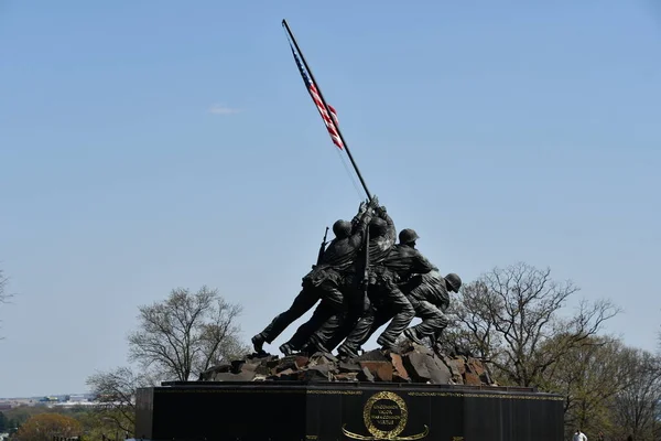 Washington Apr Marine Corps War Memorial Iwo Jima Washington Seen — Stock Photo, Image