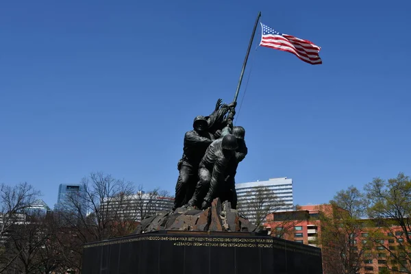 Washington Apr Marine Corps War Memorial Iwo Jima Washington Seen — Stock Photo, Image