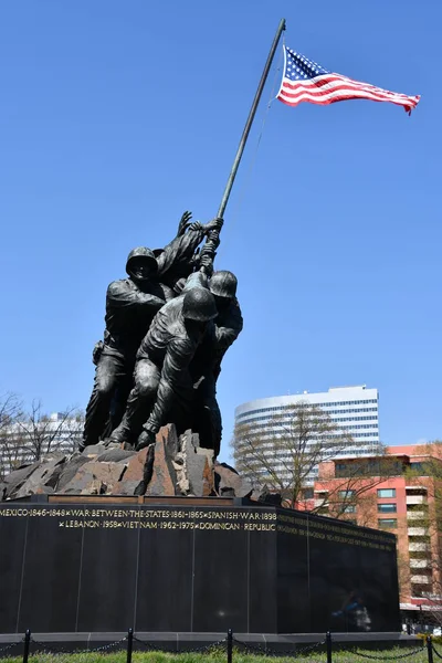 Washington Apr Marine Corps War Memorial Iwo Jima Washington Seen — Stock Photo, Image