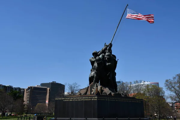 Washington Apr Marine Corps War Memorial Iwo Jima Washington Como — Fotografia de Stock