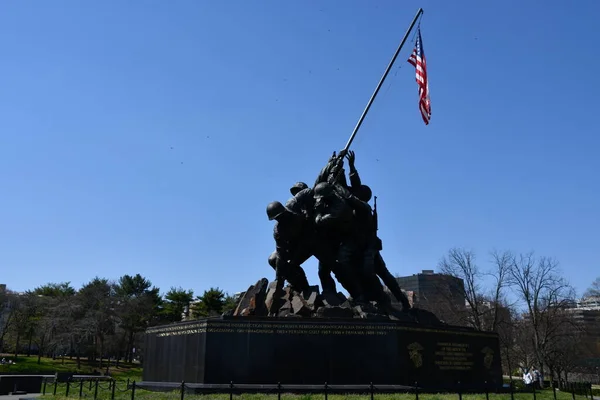 Washington Apr Marine Corps War Memorial Iwo Jima Washington Seen — Stock Photo, Image