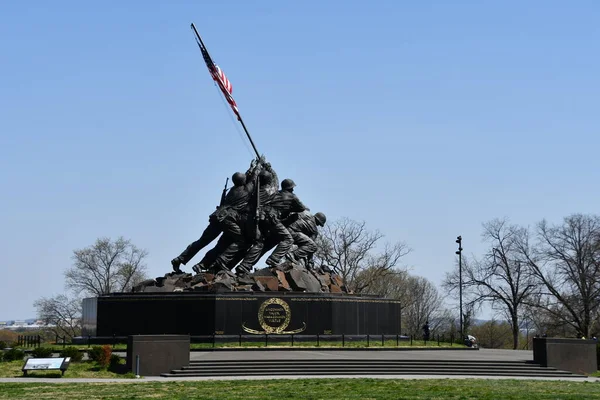 Washington Apr Marine Corps War Memorial Iwo Jima Washington Seen — Stock Photo, Image