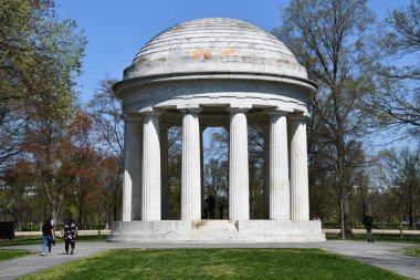 WASHINGTON DC - 5 Nisan 2021 'de Washington DC' de I. Dünya Savaşı 'nda görev yapmış Kolombiya Bölgesi vatandaşlarının anısına dikilen anıt.