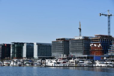 WASHINGTON DC - 5 Nisan 2021 'de görüldüğü üzere Washington DC' deki Bölge Rıhtımı.