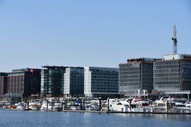 WASHINGTON DC - 5 Nisan 2021 'de görüldüğü üzere Washington DC' deki Bölge Rıhtımı.