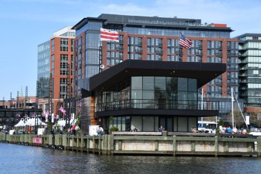 WASHINGTON DC - 5 Nisan 2021 'de görüldüğü üzere Washington DC' deki Bölge Rıhtımı.