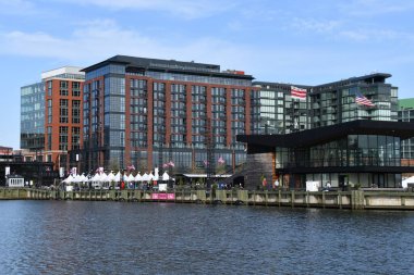 WASHINGTON DC - 5 Nisan 2021 'de görüldüğü üzere Washington DC' deki Bölge Rıhtımı.