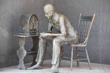 WASHINGTON DC - 5 Nisan 2021 'de Washington DC' deki Franklin Delano Roosevelt Memorial.