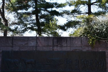 WASHINGTON DC - 5 Nisan 2021 'de Washington DC' deki Franklin Delano Roosevelt Memorial.