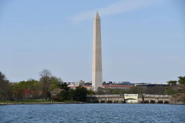 Вашингтон Apr Washington Monument Washington Seen April 2021 — стоковое фото