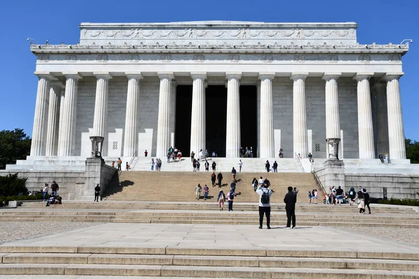 Washington Apr Lincoln Memorial Washingtonban 2021 Április Egy Amerikai Nemzeti — Stock Fotó