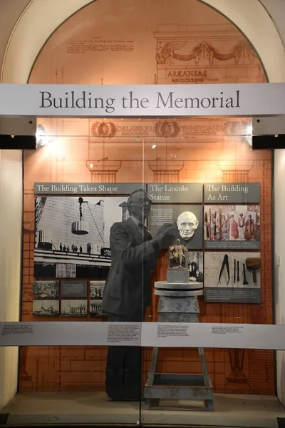 Washington Apr Lincoln Memorial Washingtonissa Nähtynä Huhtikuuta 2021 Amerikkalainen Muistomerkki — kuvapankkivalokuva