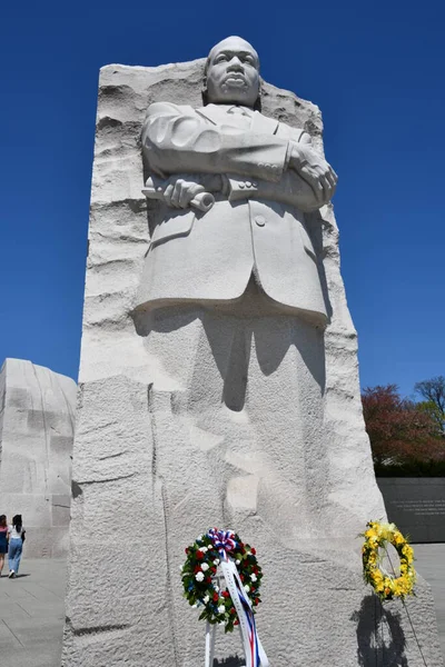 Washington Apr Martin Luther King Emlékmű Washingtonban 2021 Április Megemlékezés — Stock Fotó