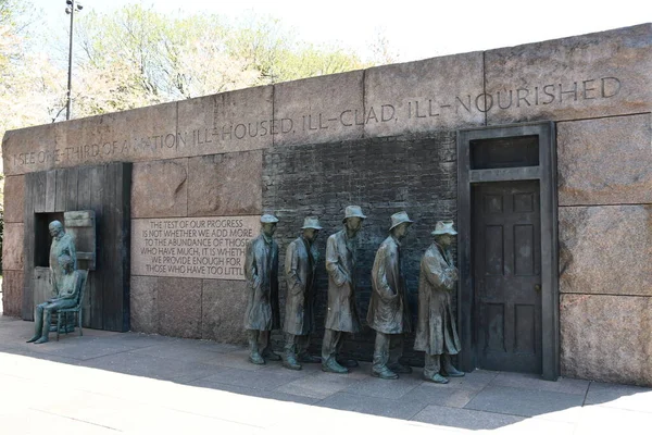 Вашингтон Округ Колумбия Apr Franklin Delano Roosevelt Memorial Washington Seen — стоковое фото