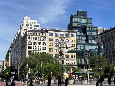 NEW YORK, NY - 18 Mayıs 2022 'de görüldüğü üzere New York' taki Union Square. 