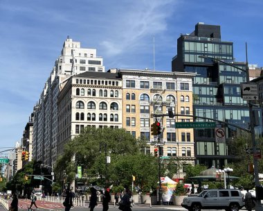 NEW YORK, NY - 18 Mayıs 2022 'de görüldüğü üzere New York' taki Union Square. 
