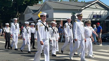 NEW CANAAN, CT - 30 Mayıs, New Canaan Memorial Day Parade, 30 Mayıs 2022.