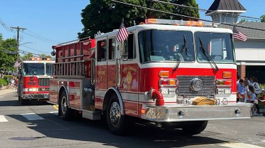 NEW CANAAN, CT - 30 Mayıs, New Canaan Memorial Day Parade, 30 Mayıs 2022.