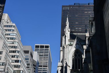 NEW YORK, NY - 18 SEP: 18 Eylül 2021 'de görüldüğü üzere Manhattan, New York City' deki binalar.