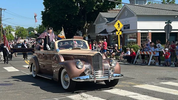 Nouveau Canaan Mai Nouveau Défilé Jour Commémoratif Canaan Dans Connecticut — Photo