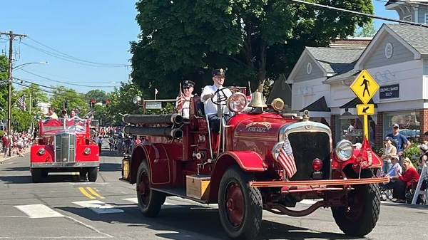 New Canaan May New Canaan Memorial Day Parade Connecticut Seen — Stock Photo, Image