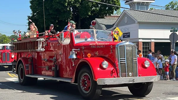 Nouveau Canaan Mai Nouveau Défilé Jour Commémoratif Canaan Dans Connecticut — Photo