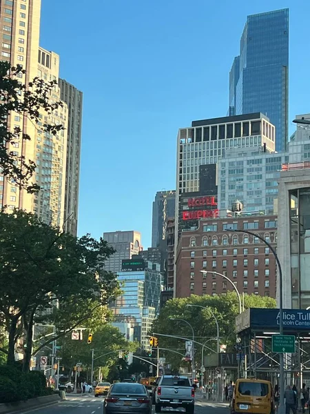 Nova Iorque Sep Edifícios Manhattan Nova Iorque Como Visto Setembro — Fotografia de Stock