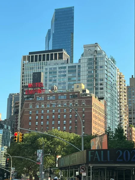 Nova Iorque Sep Edifícios Manhattan Nova Iorque Como Visto Setembro — Fotografia de Stock