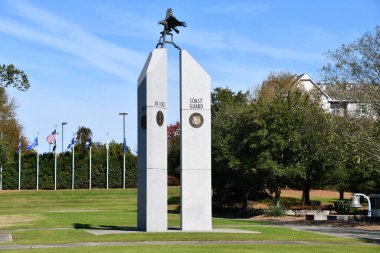 FLORENCE SC - NOV 20: Veterans Park in Florence, South Carolina, as seen on Nov 20, 2021.