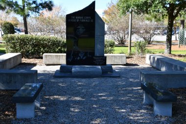 FLORENCE SC - NOV 20: Veterans Park in Florence, South Carolina, as seen on Nov 20, 2021.