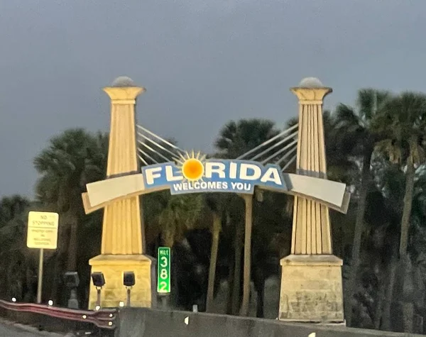 Florida Nov Bem Vindo Flórida Assinar Nos Eua Como Visto — Fotografia de Stock