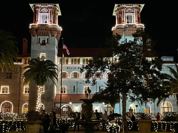 Orlando Nov Noche Luces Ayuntamiento Augustine Florida Visto Noviembre 2021 —  Fotos de Stock