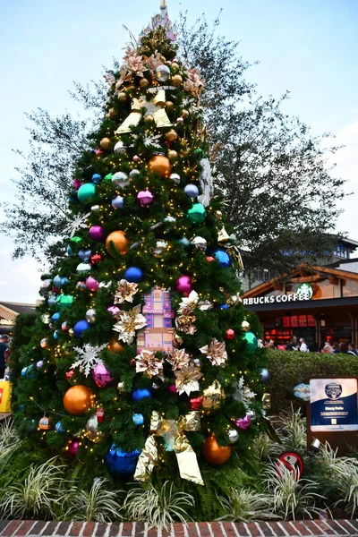 Orlando Nov Vánoční Stromek Disney Springs Orlandu Florida Jak Vidět — Stock fotografie
