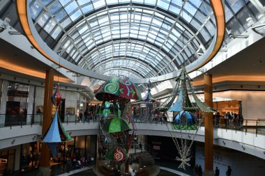 ORLANDO FL - NOV 22: Christmas decor at The Mall at Millenia in Orlando, Florida, as seen on Nov 22, 2021.