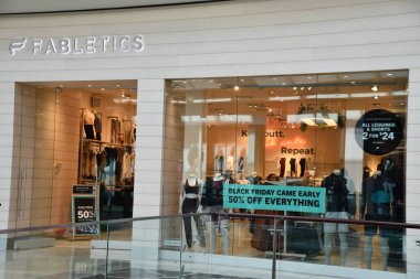 ORLANDO FL - NOV 22: Fabletics store at The Mall at Millenia in Orlando, Florida, as seen on Nov 22, 2021.