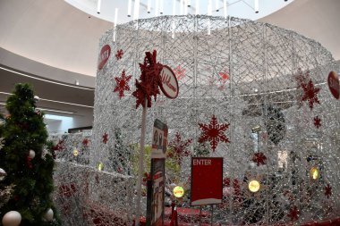 ORLANDO FL - NOV 22: Christmas decor at The Florida Mall in Orlando, Florida, as seen on Nov 22, 2021.