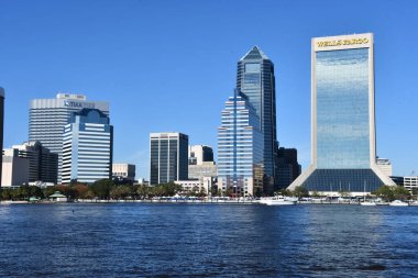 JACKSONVILLE FL - 27 Kasım 2021 'de Florida Jacksonville' in Skyline 'ı.