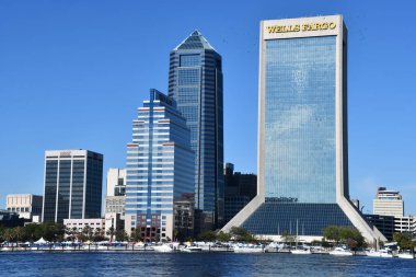 JACKSONVILLE FL - 27 Kasım 2021 'de Florida Jacksonville' in Skyline 'ı.