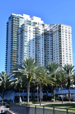 JACKSONVILLE FL - NOV 27: Skyline of Jacksonville in Florida, as seen on Nov 27, 2021.