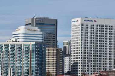 RICHMOND VA - NOV 28: View of downtown Richmond in Virginia, as seen on Nov 28, 2021. 