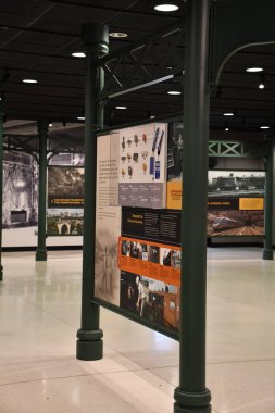 STRASBURG, PA - 4. SEP: Pennsylvania Demiryolu Müzesi Strasburg, PA, 4 Eylül 2021 'de görüldüğü gibi.
