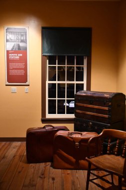 STRASBURG, PA - 4. SEP: Pennsylvania Demiryolu Müzesi Strasburg, PA, 4 Eylül 2021 'de görüldüğü gibi.