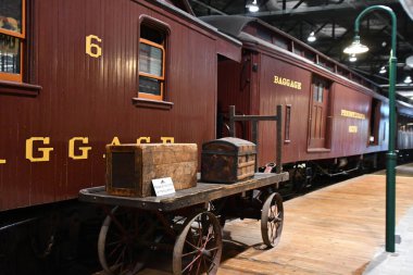 STRASBURG, PA - 4. SEP: Pennsylvania Demiryolu Müzesi Strasburg, PA, 4 Eylül 2021 'de görüldüğü gibi.