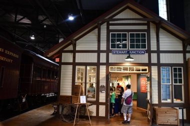 STRASBURG, PA - 4. SEP: Pennsylvania Demiryolu Müzesi Strasburg, PA, 4 Eylül 2021 'de görüldüğü gibi.