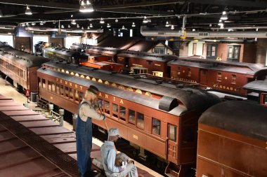 STRASBURG, PA - 4. SEP: Pennsylvania Demiryolu Müzesi Strasburg, PA, 4 Eylül 2021 'de görüldüğü gibi.